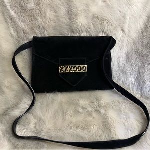 Paloma Picasso black leather suede